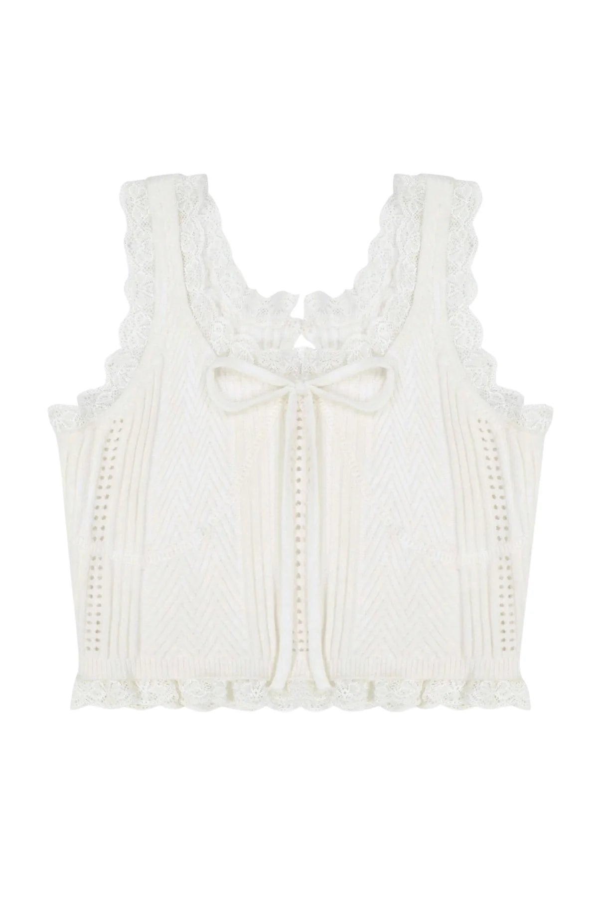 Katie J Tween Madison Sweater Cami in White - Estilo Boutique