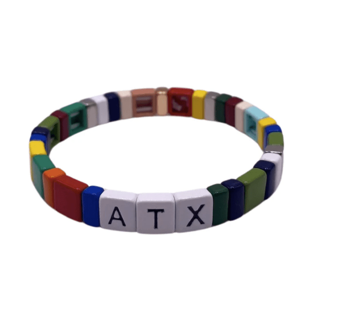La Lumiere ATX Muted Rainbow Tile Bracelet - Estilo Boutique
