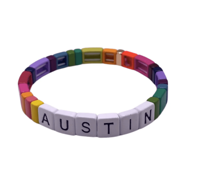 La Lumiere Austin Tile Bracelet in Rainbow - Estilo Boutique
