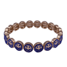 La Lumiere Blue Smiley Disc Bracelet in Cobalt - Estilo Boutique