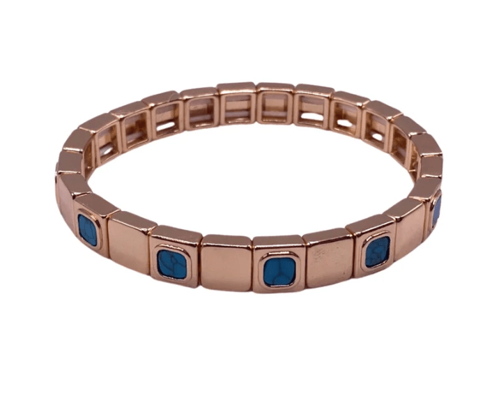 La Lumiere Turquoise Squared Bracelet - Estilo Boutique