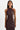 Lamarque Ginny Lace Trim Faux Leather Top in Vamp