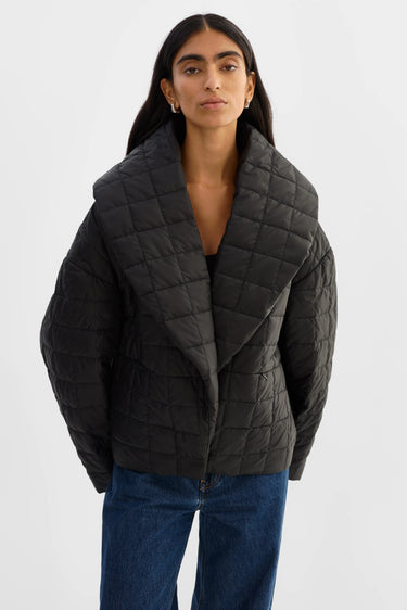 Lamarque Melissa Quilted Padded Coat in Black