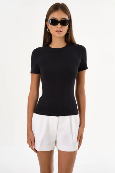 Lamarque Moa Jersey Tee in Black - Estilo Boutique