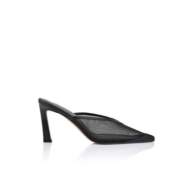 Lana Wilkinson Jocelyn Mule Black Mesh Leather