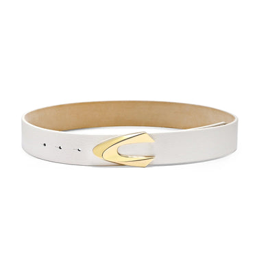 Laurel and Gold Roxbury Belt in Eggshell Gold