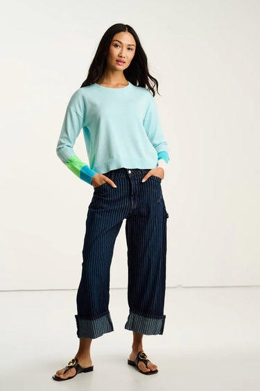 Lisa Todd Block Party Knit in Aqua
