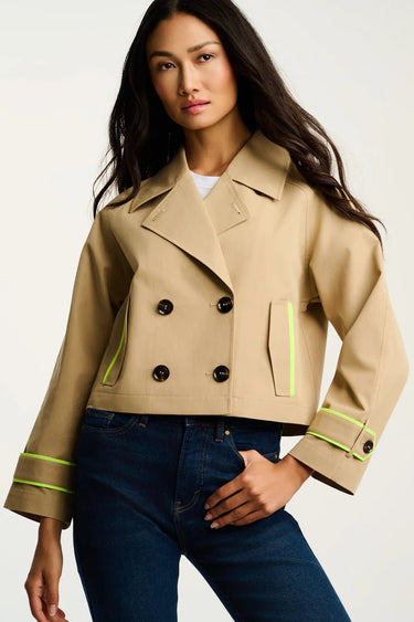 Lisa Todd In Trench Jacket in Natural Neon