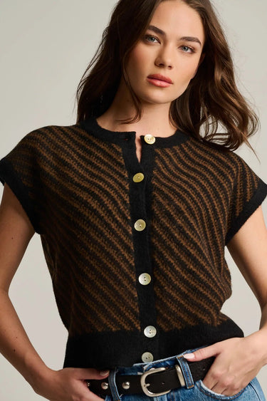 Lisa Todd In Vest Sweater in Black