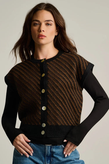 Lisa Todd In Vest Sweater in Black