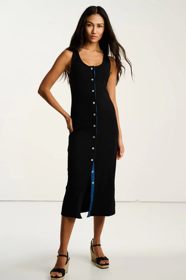 Lisa Todd Pima Rib Dress in Black