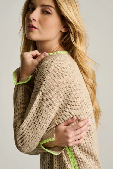 Lisa Todd Power Stitch Cotton Pullover in Sable