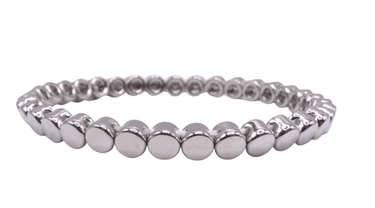 LLNY Tiny Stretch Circles Bracelet in Silver - Estilo Boutique