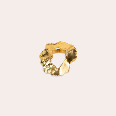 LMW Studio Melted Pedal Ring in Gold 7"