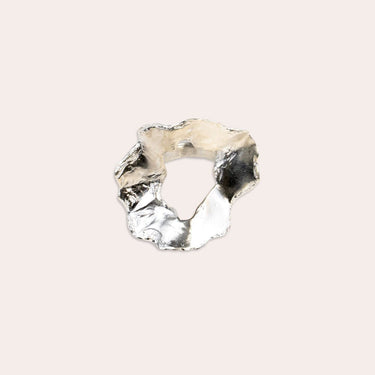 LMW Studio Melted Pedal Ring in Silver 7"