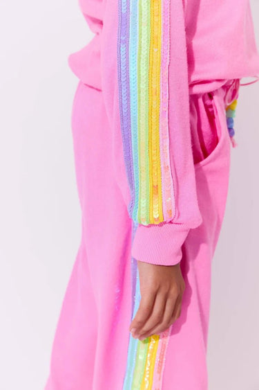 Lola and the Boys Pink Rainbow Sequin Set in Pink