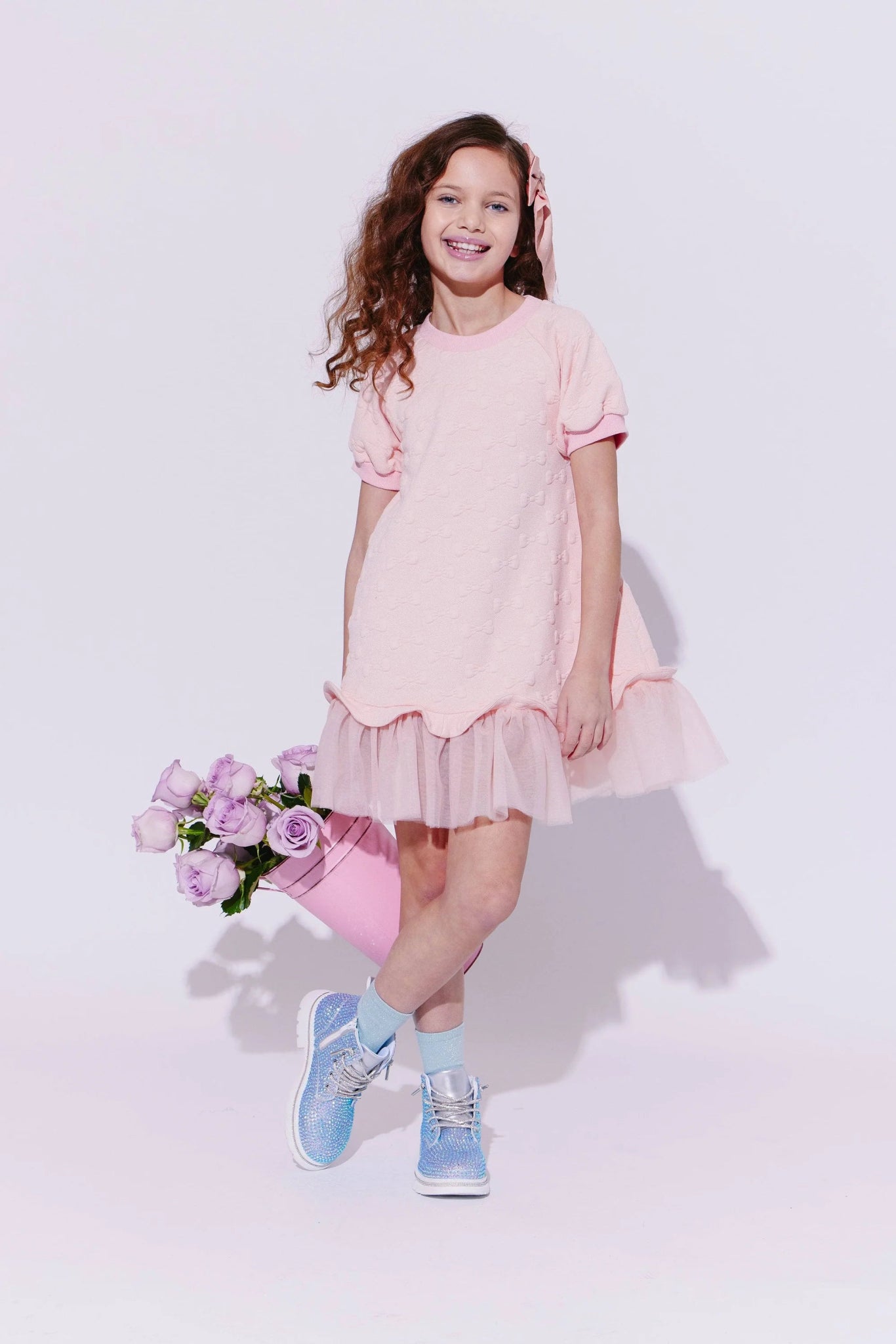 lola and the boys pink dress Lola + The Boys Crystal Pink Hologram Dress, 6