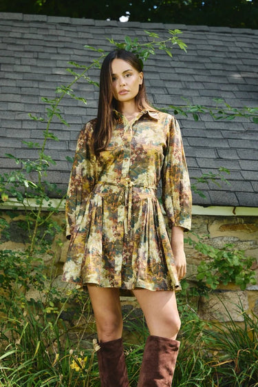 Love the Label Calloway Mini Dress in Autumn Arboretum Liberty