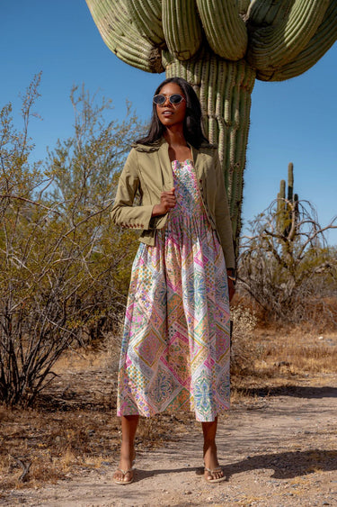 Love the Label Cally Maxi Dress in Rosabelle Patchwork Print