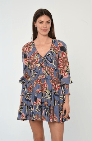 Love The Label Cameron Mini Dress in Waltz of Flowers