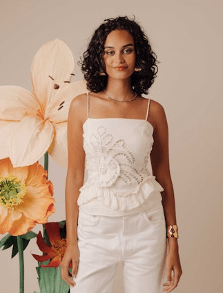 Love the Label Cassia Top in Cream - Estilo Boutique