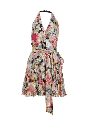 Love the Label Elaina Halter Dress in Cady Floral Print - Estilo Boutique