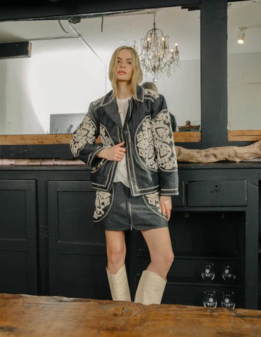 Love The Label Jamie Quilted Jacket in Black
