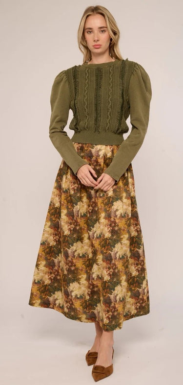 Love the Label Liv Knit Pullover in Ivy Green