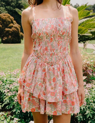 Love The Label Luna Mini Dress in Clarabell Liberty Print