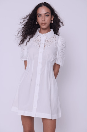 Love the Label Marta Mini Dress in White - Estilo Boutique