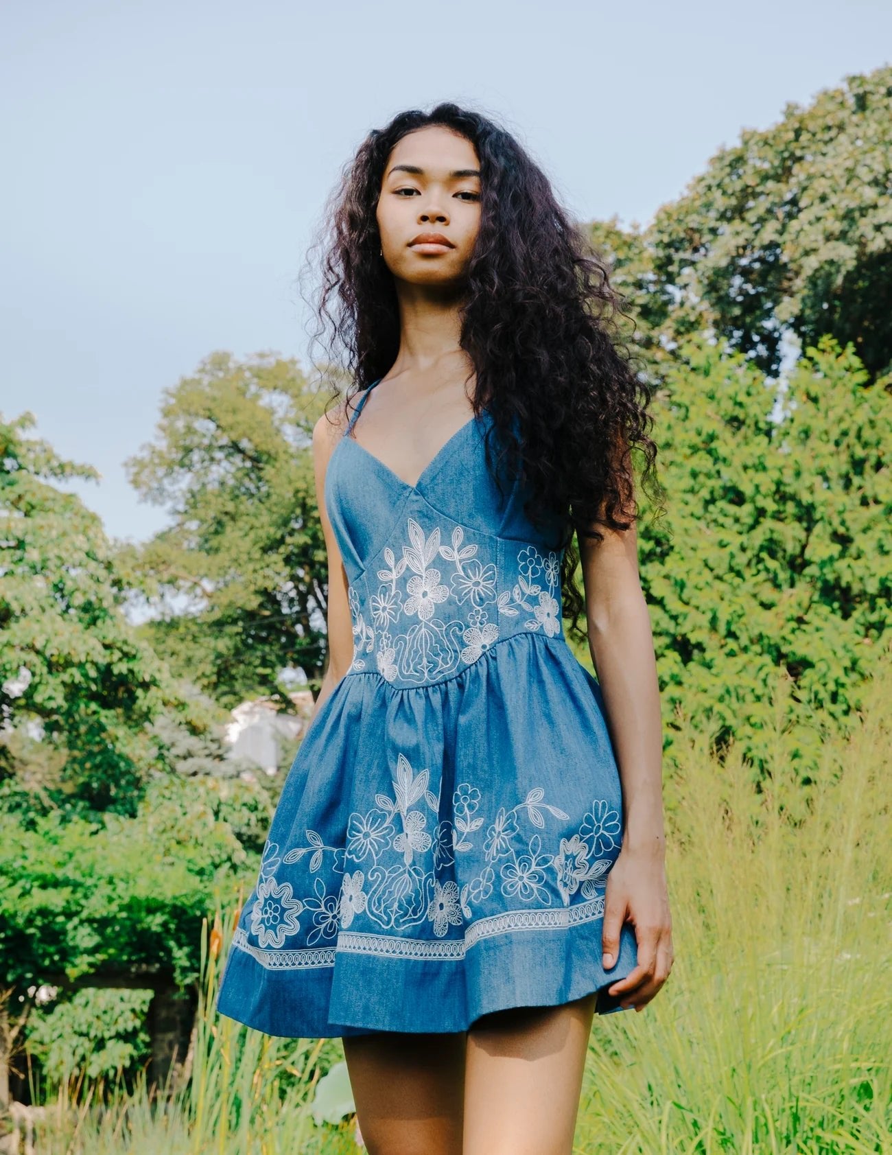 love the label mini dress WOMEN'S MINI DRESS SUMMER DRESS FLORAL DRESS Lucette Print / M