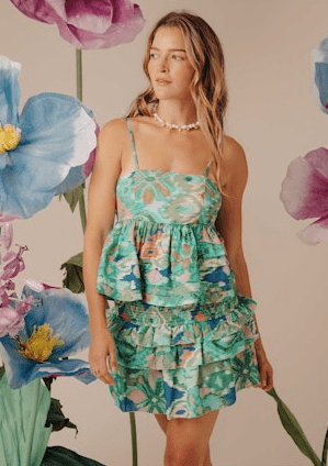 Love the Label Nicola Top in Symphonic Ikat - Estilo Boutique