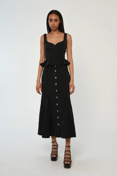 Love The Label Romeo Top in Midnight Denim