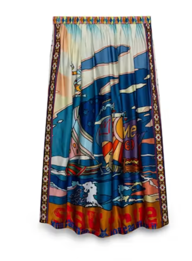 Me369 Vanessa Midi Skirt in Nautical