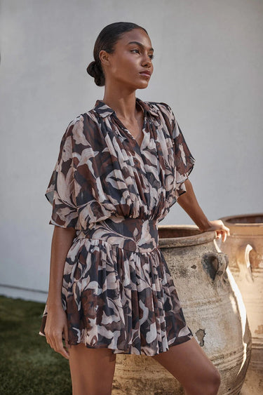 Misa Ana Dress in Chocolate Swirl