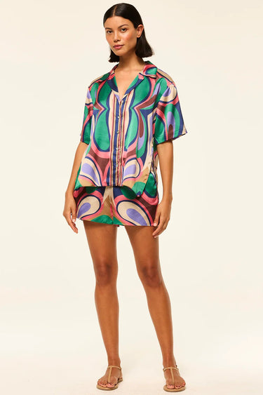 Misa Elam Shorts in Butterfly Mirror Allover - Estilo Boutique
