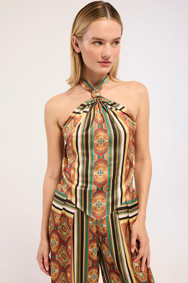 Misa Gem Top in Majorelle Scarf