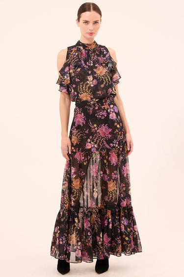 Misa Kyra Top in Dusted Cluster Floral Chiffon