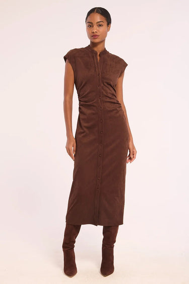 Misa Maud Dress in Faux Suede