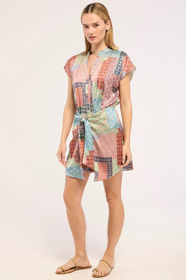 Misa Mika Dress in Oasis Patchwork