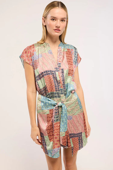 Misa Mika Dress in Oasis Patchwork