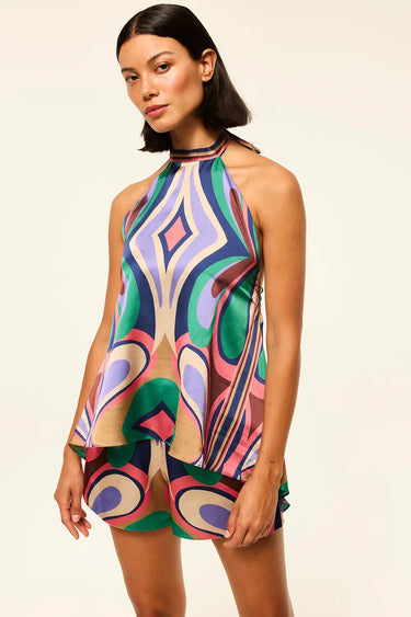 Misa Ora Top in Butterfly Mirror - Estilo Boutique