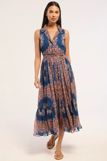 Misa Thebez Dress in Sapphire Tapis Chiffon