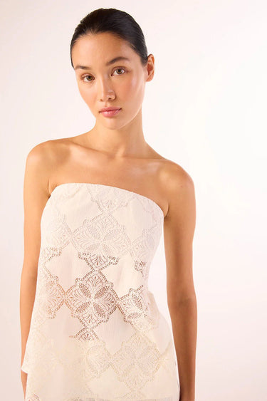 Misa Yassi Top in Floral Medallion