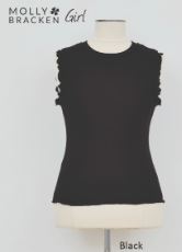 Molly Bracken Girls Knitted Tank Top in Black - Estilo Boutique