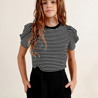 Molly Bracken Striped Top in Black/White - Estilo Boutique