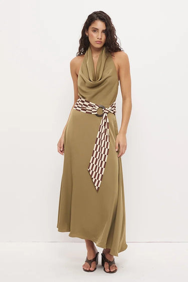 Mon Renn Essence Dress in Khaki