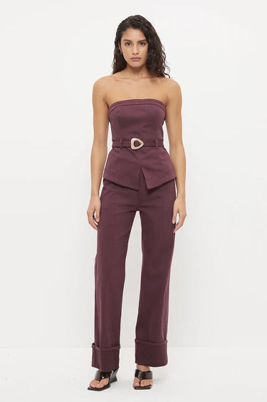 Mon Renn Hart Cuff Jean in Dusty Plum