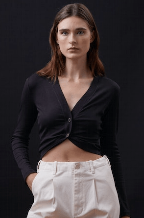 Monrow Needle Rib Cardigan in Dragon Fruit - Estilo Boutique