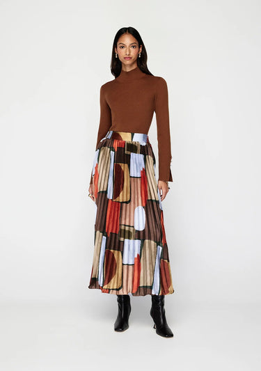MOS Koa Pleated Skirt in Koa Print